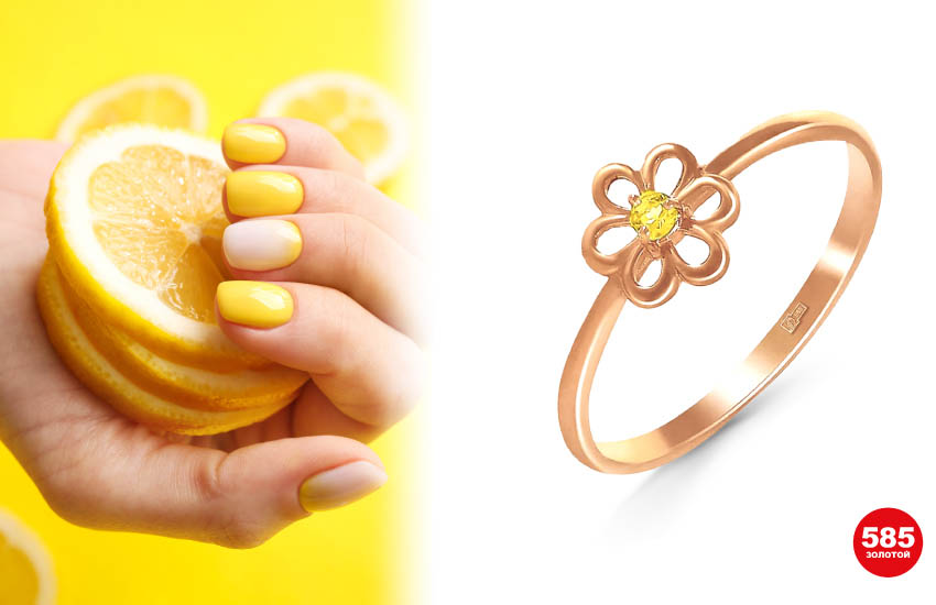 цвета летнего маникюра тренды 585 золотой ювелирные украшения кольцо