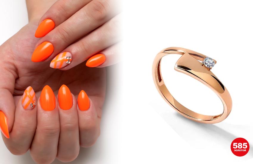 цвета летнего маникюра тренды 585 золотой ювелирные украшения кольцо
