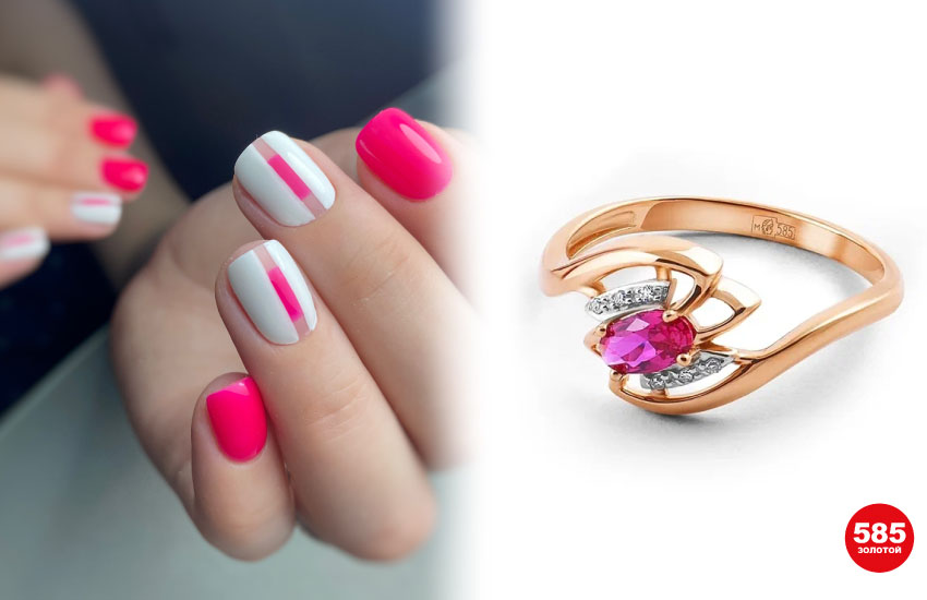 цвета летнего маникюра тренды 585 золотой ювелирные украшения кольцо