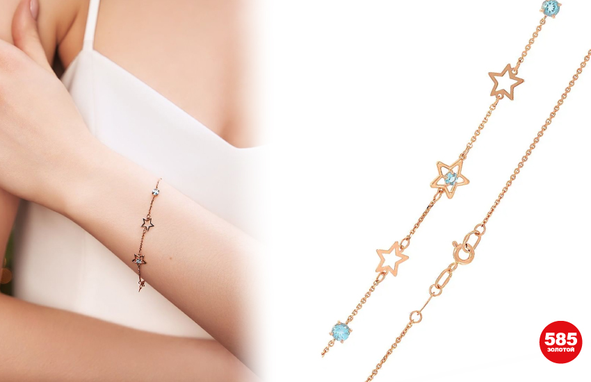 браслет, ювелирные тренды 2022, летняя мода, летнее украшение, выбрать браслет, аксессуары, 585 золотой