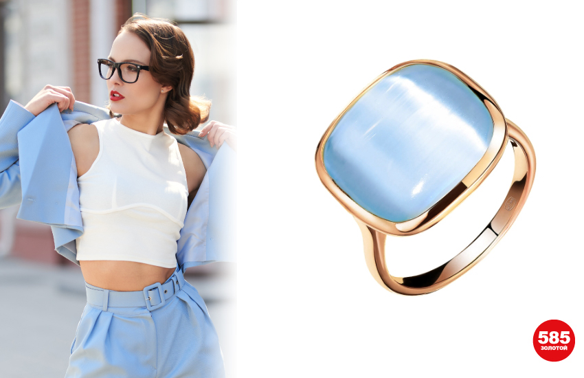 синие камни, голубые камни, летние украшения, тренды лета 2022, синий цвет, голубой цвет, украшения, аксессуары, цвета лета 2022, 585 золотой