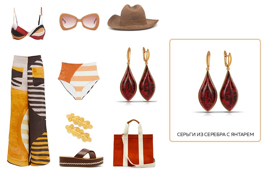лукбук, пляжная одежда, летняя мода 2022, тренды лето 2022, советы стилиста, купальник, аксессуары, украшения, 585 золотой