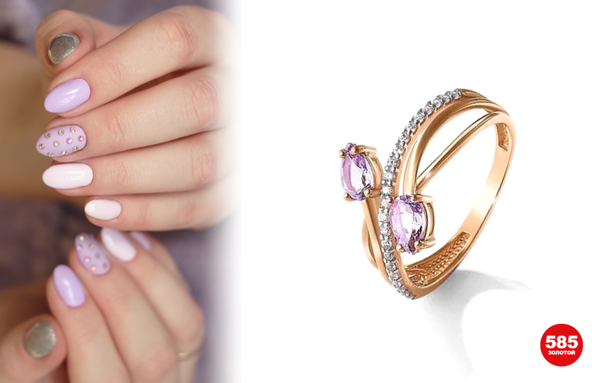 маникюр, летний маникюр, бьюти-тренды, красота, уход за ногтями, дизайн ногтей, кольцо, 585 золотой