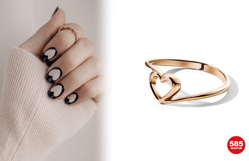 маникюр, френч, тренды маникюра, нейл дизайн, ногти, идеи маникюра, украшения, кольцо, 585 золотой