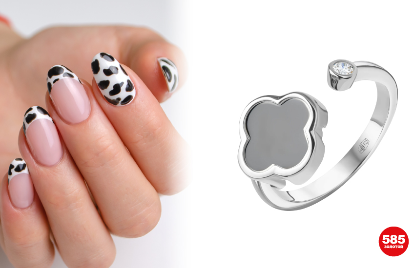 маникюр, френч, тренды маникюра, нейл дизайн, ногти, идеи маникюра, украшения, кольцо, 585 золотой