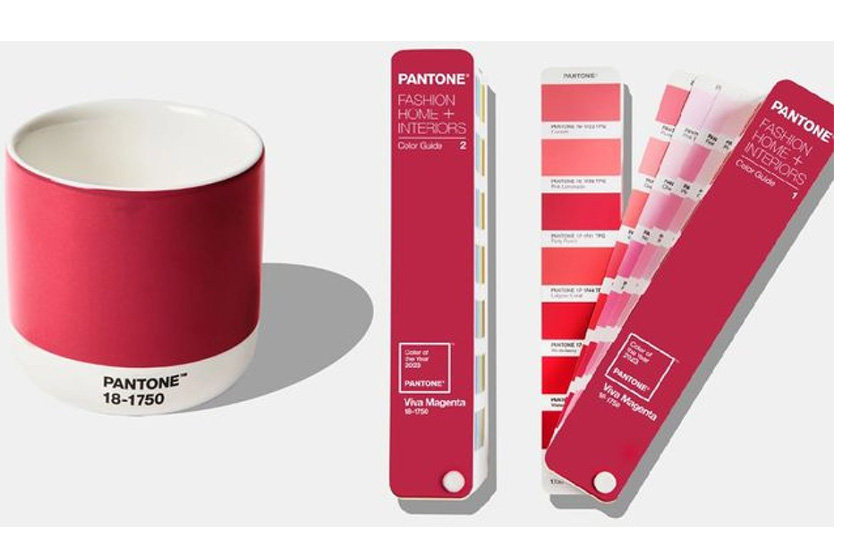 585 золотой главный цвет 2023 года pantone Viva Magenta