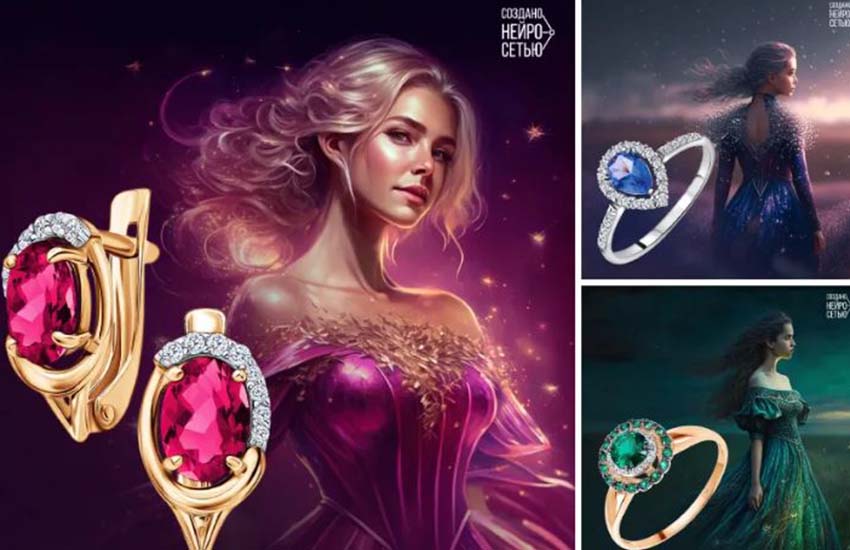 малиновое платье, синее платье, зеленое платье, серьги с рубинами, кольцо с изумрудом