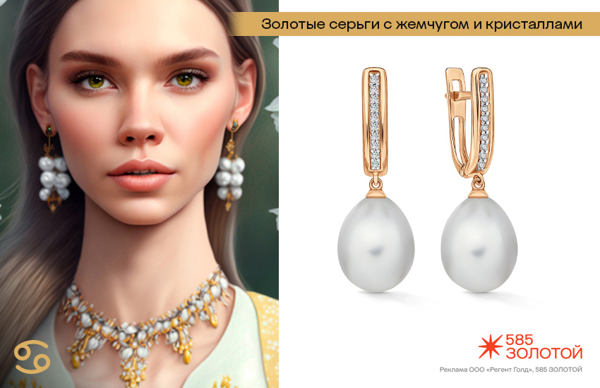 гороскоп здоровья и красоты, гороскоп на октябрь, Рак, серьги с жемчугом