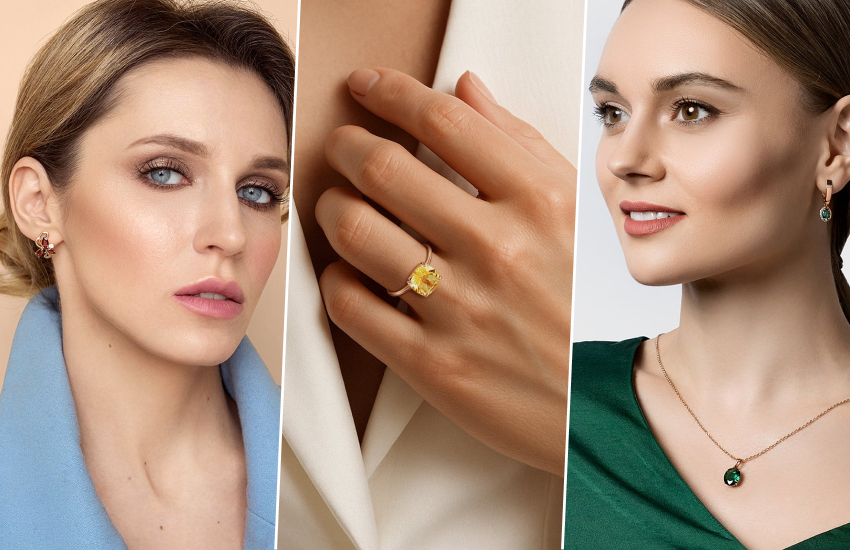 красивая девушка, осенне настроение, украшения с цветными камнями