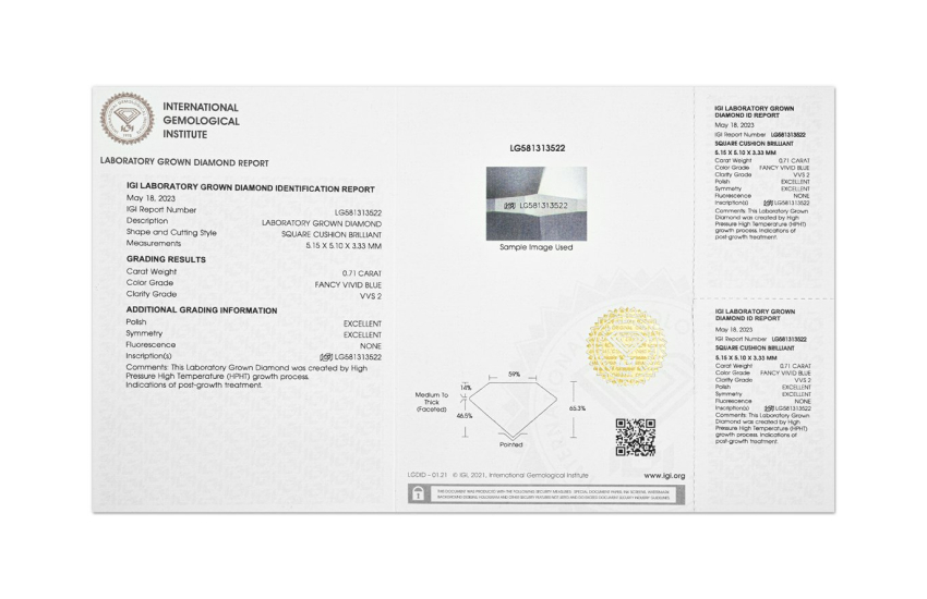 сертификат на бриллианты, 585 золотой