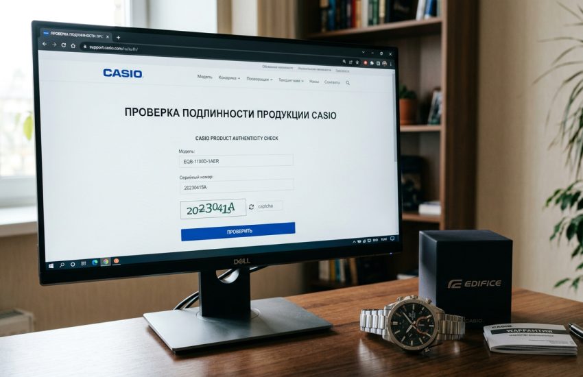 Проверки подлинности Casio на сайте