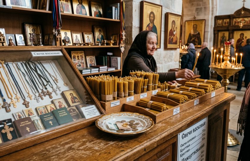 Пожертвование кольца в храм